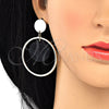 Arete Largo 02.268.0071.3 Oro Laminado, con Negro Opal, Pulido, Tono Dorado