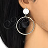 Arete Largo 02.268.0071.3 Oro Laminado, con Negro Opal, Pulido, Tono Dorado