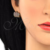 Argolla Huggie 02.267.0070.15 Oro Laminado, con Rubi and Blanca Zirconia Cubica, Pulido, Tono Dorado