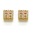Argolla Huggie 02.267.0070.15 Oro Laminado, con Rubi and Blanca Zirconia Cubica, Pulido, Tono Dorado