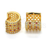 Argolla Huggie 02.267.0070.15 Oro Laminado, con Rubi and Blanca Zirconia Cubica, Pulido, Tono Dorado