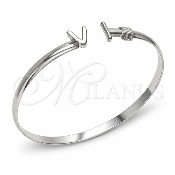 Aro Individual 07.185.0017.1.06 Oro Laminado Blanco, Pulido, Rodinado (Grosor 05 MM, Talla Unica)