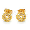 Arete Dormilona 02.310.0011 Oro Laminado, con Blanca Zirconia Cubica, Pulido, Tono Dorado