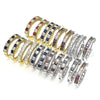 Argolla Huggie 02.210.0105.8.25 Rodio Laminado, con Zirconia Cubica Zafiro Azul y Blanca, Pulido, Rodinado