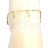 Tobillera de Dije 03.63.1853.10 Oro Laminado, Pulido, Tono Dorado (03 MM Thickness, 10 Inches Length)