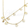 Collar y Pulsera 06.63.0212 Oro Laminado, Diseño de Corazón y Amor, Pulido, Tono Dorado