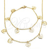 Collar y Pulsera 06.63.0212 Oro Laminado, Diseño de Corazón y Amor, Pulido, Tono Dorado