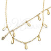 Collar y Pulsera 06.63.0213 Oro Laminado, Pulido, Tono Dorado
