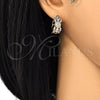 Argolla Huggie 02.264.0024.20 Oro Laminado, con Blanca Zirconia Cubica, Pulido, Tono Dorado
