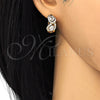 Argolla Huggie 02.264.0025.20 Oro Laminado, con Blanca Zirconia Cubica, Pulido, Tono Dorado