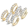 Argolla Huggie 02.210.0053.2.20 Oro Laminado, con Blanca Zirconia Cubica, Pulido, Dos Tonos