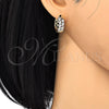 Argolla Huggie 02.210.0111.15 Oro Laminado, con Blanca Zirconia Cubica, Pulido, Dos Tonos