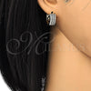 Argolla Huggie 02.210.0115.15 Oro Laminado, con Blanca Zirconia Cubica, Pulido, Dos Tonos