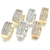 Argolla Huggie 02.210.0115.15 Oro Laminado, con Blanca Zirconia Cubica, Pulido, Dos Tonos