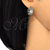 Argolla Huggie 02.210.0116.20 Oro Laminado, con Blanca Zirconia Cubica, Pulido, Dos Tonos