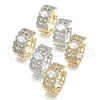 Argolla Huggie 02.210.0116.20 Oro Laminado, con Blanca Zirconia Cubica, Pulido, Dos Tonos