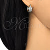 Argolla Huggie 02.210.0125.15 Oro Laminado, con Blanca Zirconia Cubica, Pulido, Dos Tonos