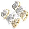 Argolla Huggie 02.210.0088.2.20 Oro Laminado, con Blanca Zirconia Cubica, Pulido, Dos Tonos