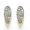 Argolla Huggie 02.210.0132.20 Oro Laminado, con Blanca Zirconia Cubica, Pulido, Dos Tonos