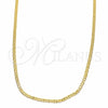 Gargantilla Basica 04.32.0006.18 Oro Laminado, Diseño de Mariner, Pulido, Tono Dorado (0.50 Gauge, 02 MM Thickness, 18 Inches Length)