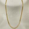 Gargantilla Basica 04.32.0007.18 Oro Laminado, Diseño de Mariner, Pulido, Tono Dorado (0.80 Gauge, 01 MM Thickness, 18 Inches Length)