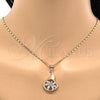 Juego de Arete y Dije de Adulto 10.221.0022 Oro Laminado, Diseño de Baguette, con Blanca Zirconia Cubica, Pulido, Tono Dorado