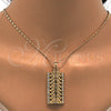 Juego de Arete y Dije de Adulto 10.306.0020 Oro Laminado, con Blanca Cristal, Pulido, Tono Dorado