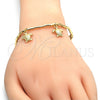 Pulsera de Dije 03.179.0031.07 Oro Laminado, Diseño de Tortuga, Pulido, Tono Dorado (03 MM Thickness, 7 Inches Length)