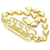 Pulsera Elegante 03.63.1854.07 Oro Laminado, Diseño de Delfín y Corazón, Pulido, Tono Dorado (07 MM Thickness, 7 Inches Length)
