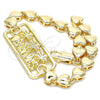 Pulsera Elegante 03.63.1855.07 Oro Laminado, Diseño de Ãrbol y Corazón, Pulido, Tono Dorado (07 MM Thickness, 7 Inches Length)
