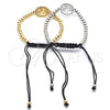 Pulsera Elegante 03.299.0011.12 Oro Laminado, Diseño de Ãrbol y Bola, con Blanca Zirconia Cubica, Pulido, Tono Dorado (04 MM Thickness, 12 Inches Length)