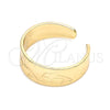 Anillo del Pie 01.117.0005 Oro Laminado, Diseño de Delfín, Pulido, Tono Dorado (One size fits all)