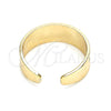 Anillo del Pie 01.117.0005 Oro Laminado, Diseño de Delfín, Pulido, Tono Dorado (One size fits all)