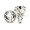 Arete Dormilona 02.26.0265.1 Rodio Laminado, con Swarovski Elements Crystal, Pulido, Rodinado