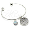 Aro Individual 07.106.0002.1 Rodio Laminado, Diseño de Ãrbol y Delfín, con Zirconia Cubica Blanca, Diamantado, Rodinado (Grosor 02 MM, Talla Unica)