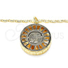 Collares con Dije 04.106.0038.20 Oro Laminado, Diseño de Elefante, con Blanca Zirconia Cubica, Diamantado, Tono Dorado (02 MM Thickness, 20 Inches Length)