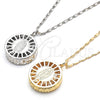 Collares con Dije 04.106.0039.1.20 Rodio Laminado, Diseño de Guadalupe, con Zirconia Cubica Blanca, Diamantado, Rodinado (Grosor 02 MM, 20 Pulgadas de Largo)