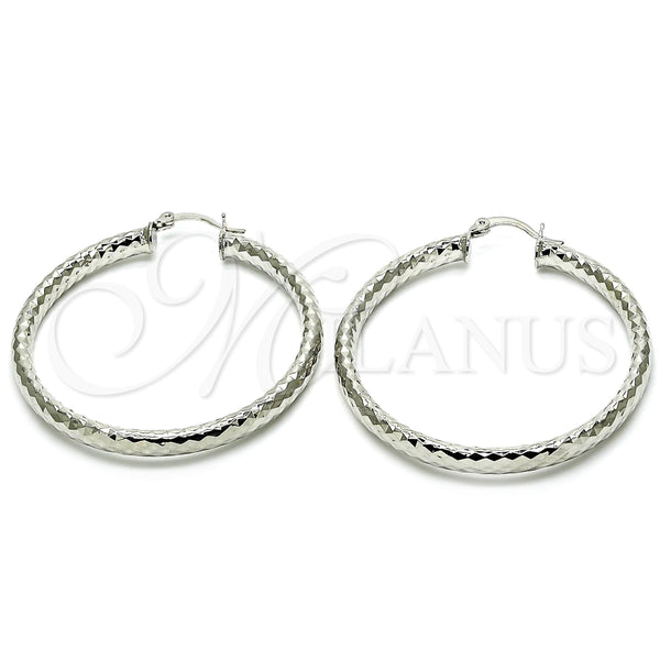 Argolla Grande 5.139.026.1.50 Rodio Laminado, Diamantado, Rodinado