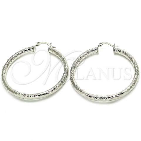 Argolla Grande 5.139.008.1.50 Rodio Laminado, Diamantado, Rodinado