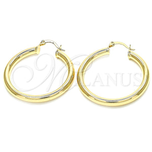 Argolla Mediana 02.170.0235.40 Oro Laminado, Pulido, Tono Dorado