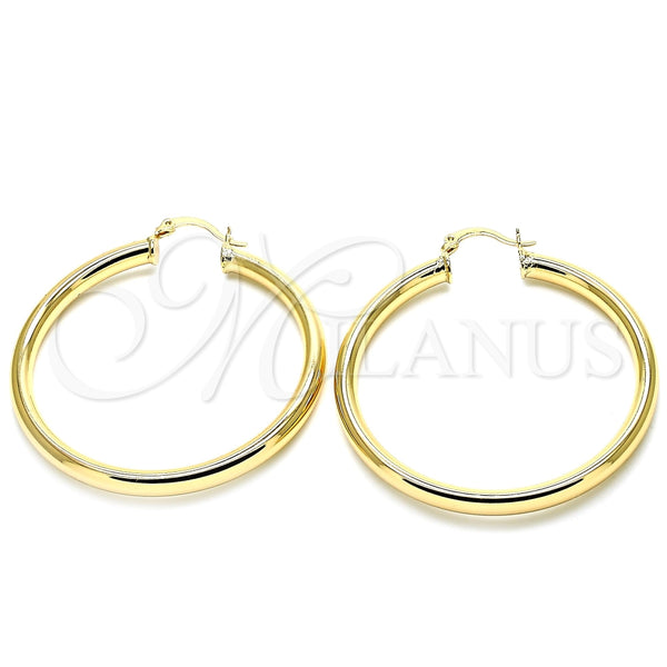 Argolla Grande 02.170.0235.50 Oro Laminado, Pulido, Tono Dorado