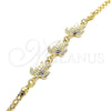 Pulsera Elegante 03.63.1874.07 Oro Laminado, Diseño de Tortuga, Pulido, Tono Dorado (04 MM Thickness, 7 Inches Length)