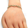 Pulsera Bolo Ajustable 03.63.1884.12 Oro Laminado, Diseño de Delfín, Pulido, Tono Dorado (01 MM Thickness, 12 Inches Length)