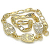 Pulsera Elegante 03.63.1889.08 Oro Laminado, Diseño de Búho, Pulido, Tono Dorado (04 MM Thickness, 8 Inches Length)