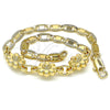 Pulsera Elegante 03.63.1893.08 Oro Laminado, Diseño de Flor, Pulido, Tono Dorado (04 MM Thickness, 8 Inches Length)