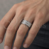 Anillo de Hombre 01.328.0001.09 Acero Inoxidable, con Zirconia Cubica Blanca, Pulido, Tono Plateado (Tamaño 9)