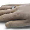 Anillo de Hombre 01.328.0001.09 Acero Inoxidable, con Zirconia Cubica Blanca, Pulido, Tono Plateado (Tamaño 9)