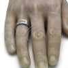 Anillo de Hombre 01.328.0002.12 Acero Inoxidable, con Zirconia Cubica Blanca, Pulido, Tono Plateado (Tamaño 12)