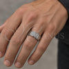 Anillo de Hombre 01.328.0004.10 Acero Inoxidable, con Zirconia Cubica Blanca, Pulido, Tono Plateado (Tamaño 10)