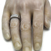 Anillo de Hombre 01.328.0004.10 Acero Inoxidable, con Zirconia Cubica Blanca, Pulido, Tono Plateado (Tamaño 10)